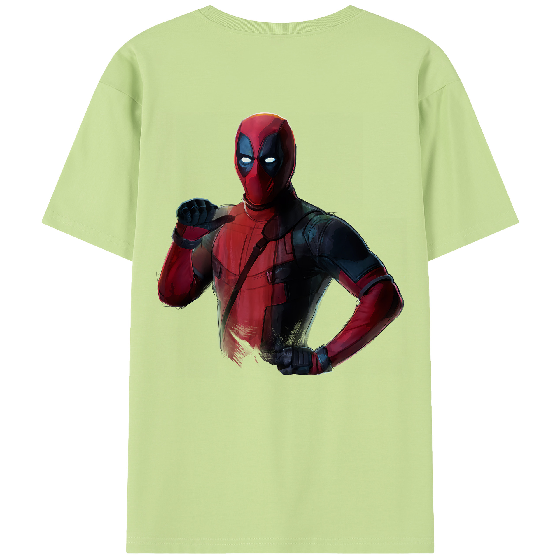 （画像用） Deadpool デッドプール 綿100％半袖Tシャツ（背面プリント）